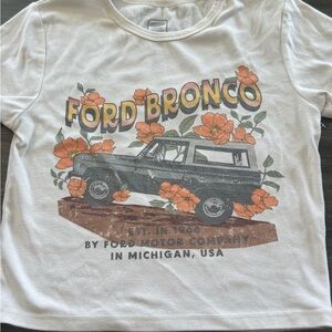 Ford Bronco Kids White and Orange Graphic Tee